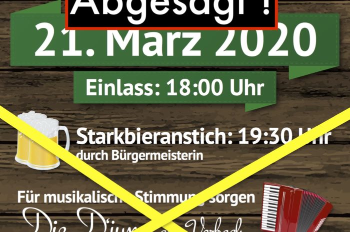 Starkbierfest 21.03.2020  – ABGESAGT  !!!